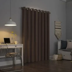 Sun Zero Duran Grommet Top Energy Saving 100% Blackout Single Curtain Panel