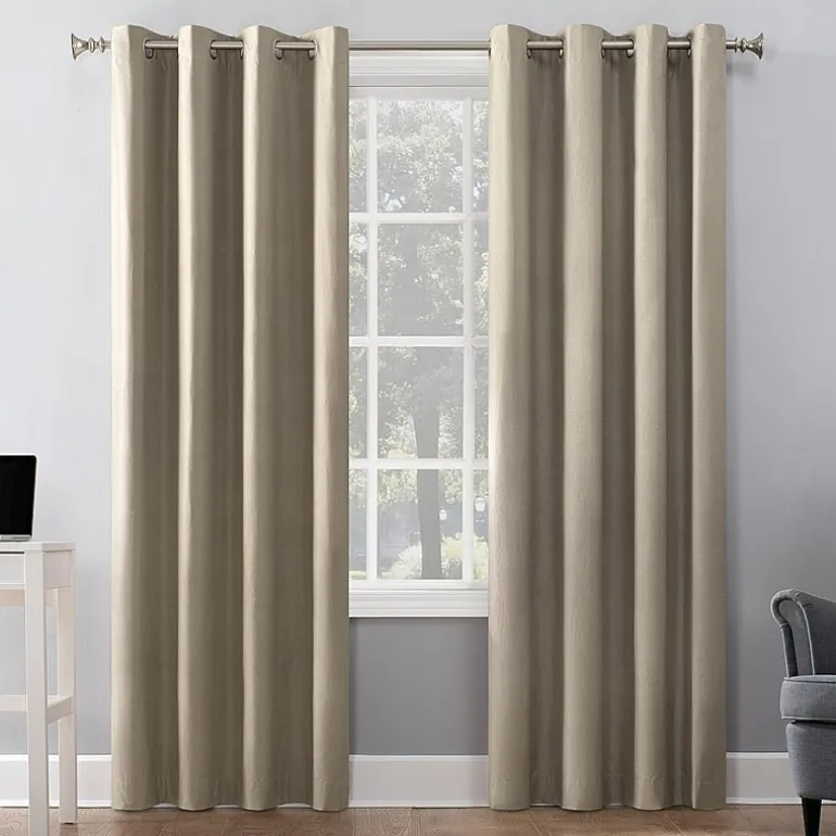 Sun Zero Duran Grommet Top Energy Saving 100% Blackout Single Curtain Panel