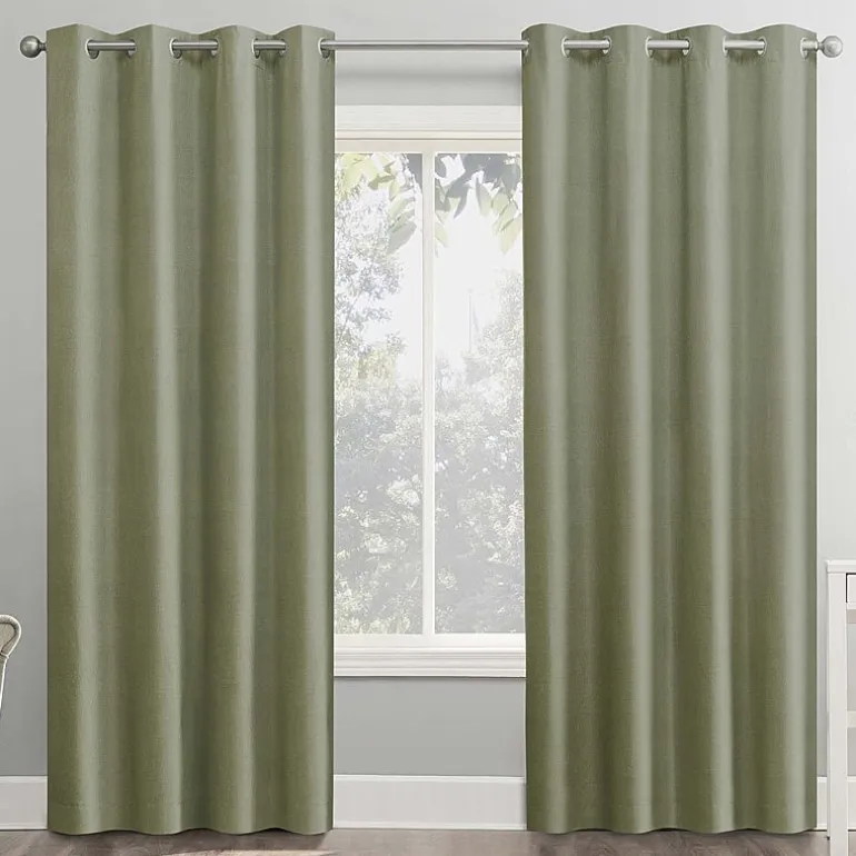 Sun Zero Duran Grommet Top Energy Saving 100% Blackout Single Curtain Panel