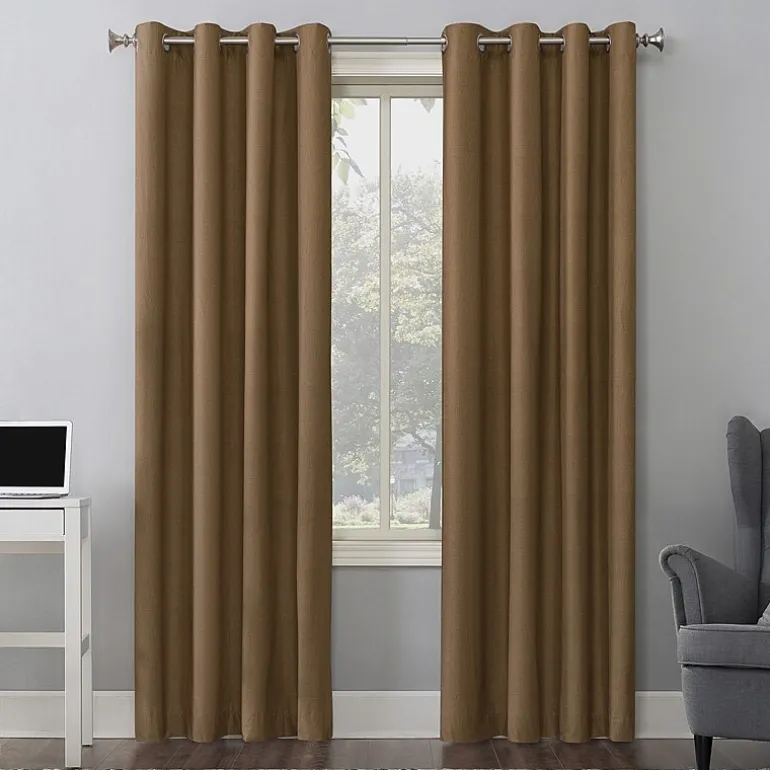 Sun Zero Duran Grommet Top Energy Saving 100% Blackout Single Curtain Panel