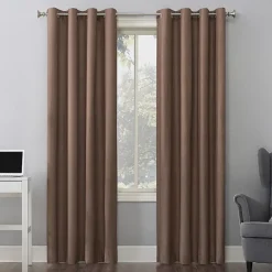 Sun Zero Duran Grommet Top Energy Saving 100% Blackout Single Curtain Panel