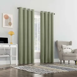 Sun Zero Duran Grommet Top Energy Saving 100% Blackout Single Curtain Panel
