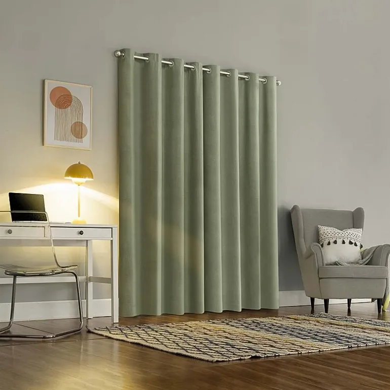 Sun Zero Duran Grommet Top Energy Saving 100% Blackout Single Curtain Panel