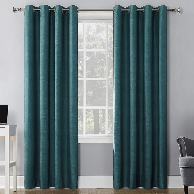 Sun Zero Duran Grommet Top Energy Saving 100% Blackout Single Curtain Panel