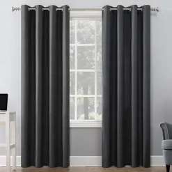 Sun Zero Duran Grommet Top Energy Saving 100% Blackout Single Curtain Panel