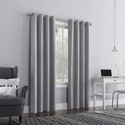 Sun Zero Duran Grommet Top Energy Saving 100% Blackout Single Curtain Panel
