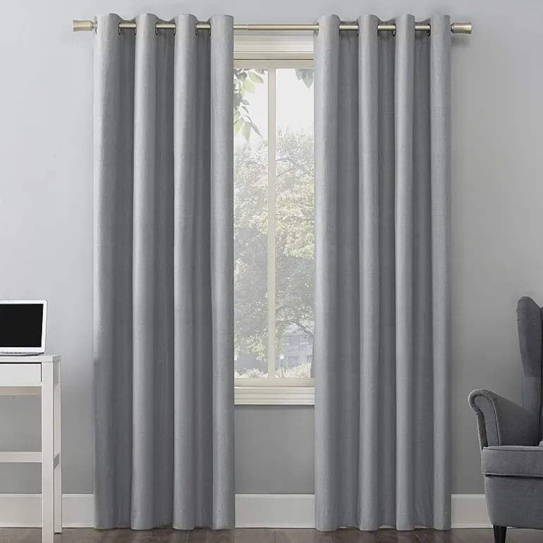 Sun Zero Duran Grommet Top Energy Saving 100% Blackout Single Curtain Panel