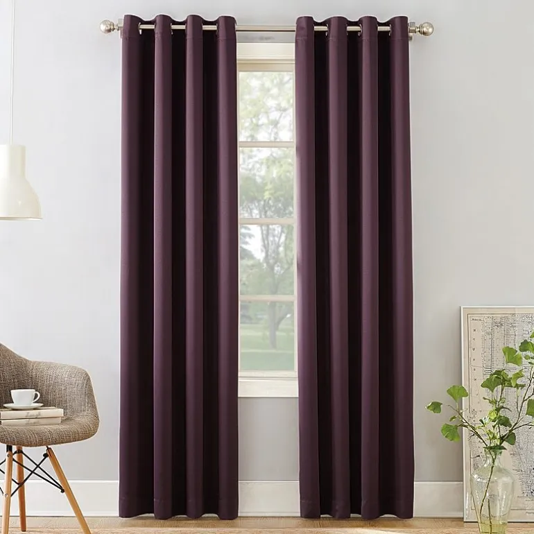 Sun Zero Emory Grommet Top Light-Filtering Single Curtain Panel