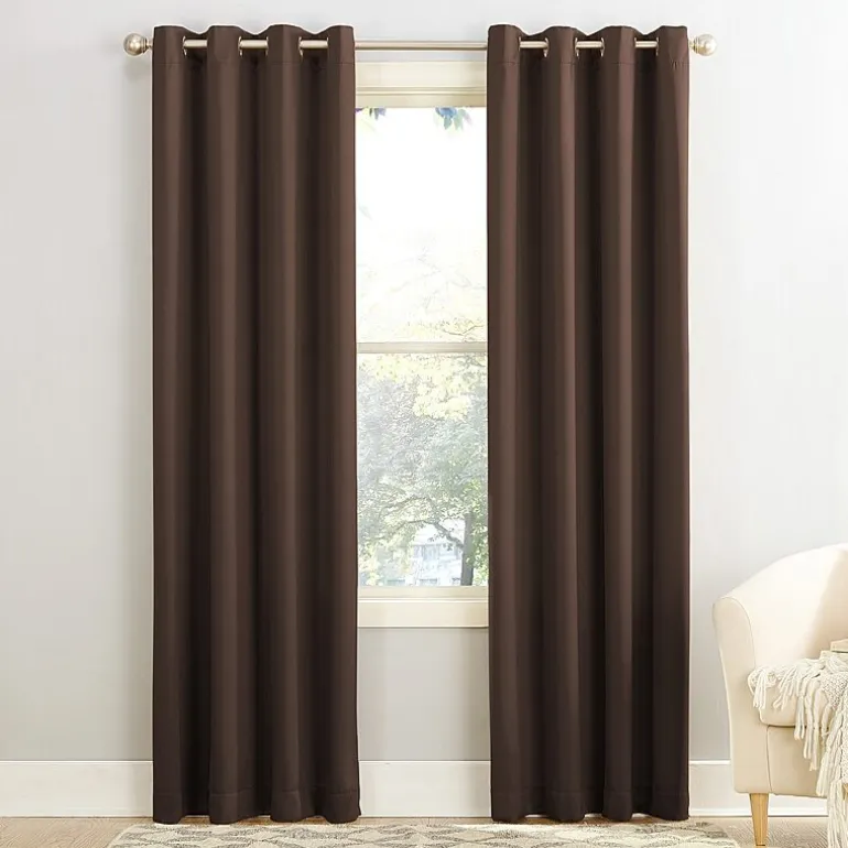 Sun Zero Emory Grommet Top Light-Filtering Single Curtain Panel