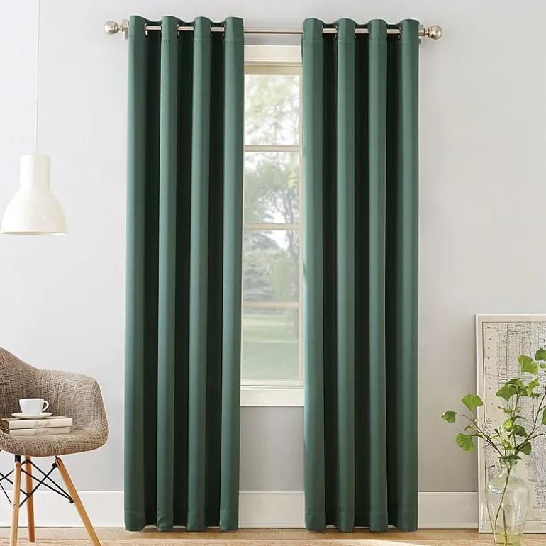 Sun Zero Emory Grommet Top Light-Filtering Single Curtain Panel