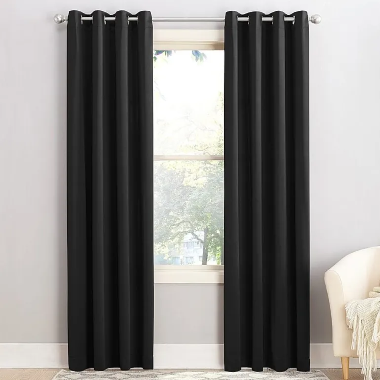 Sun Zero Emory Grommet Top Light-Filtering Single Curtain Panel