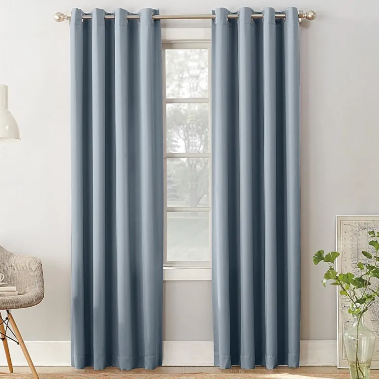 Sun Zero Emory Grommet Top Light-Filtering Single Curtain Panel
