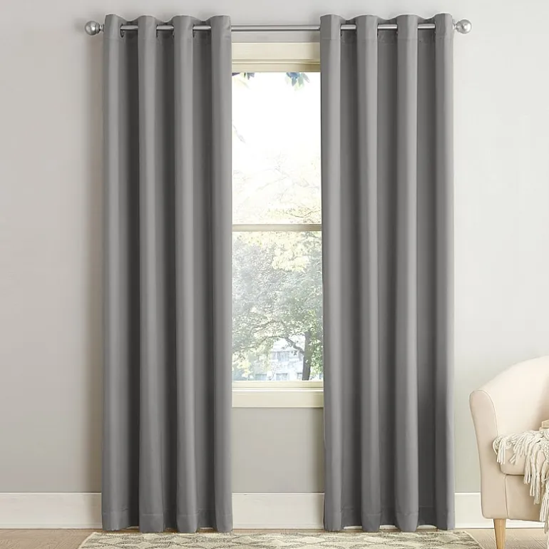 Sun Zero Emory Grommet Top Light-Filtering Single Curtain Panel