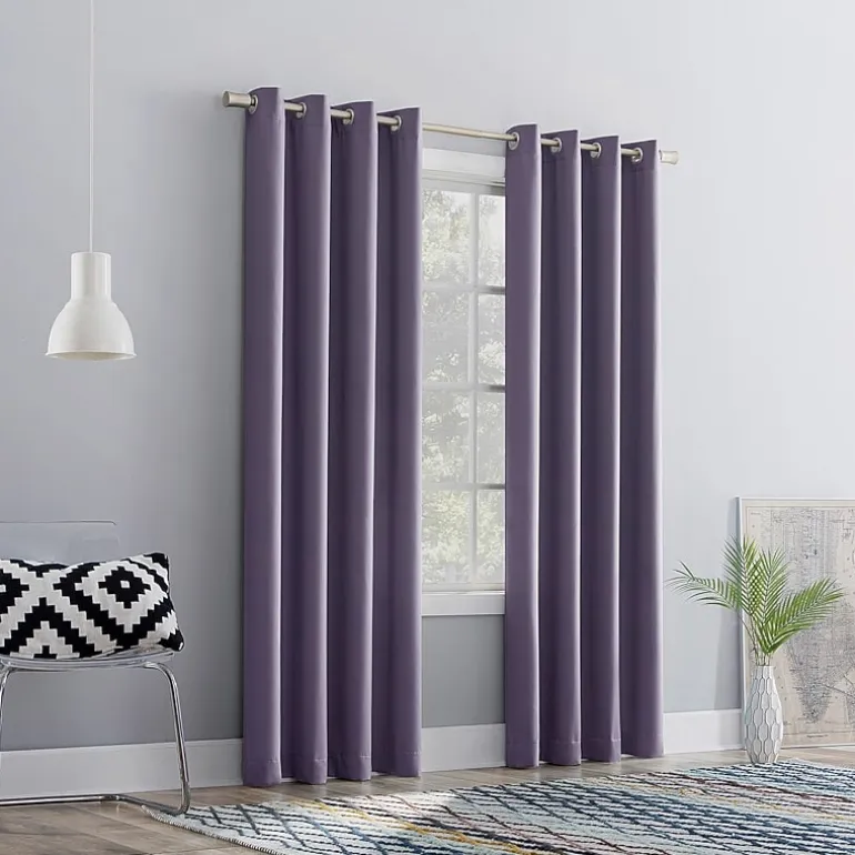 Sun Zero Emory Grommet Top Light-Filtering Single Curtain Panel