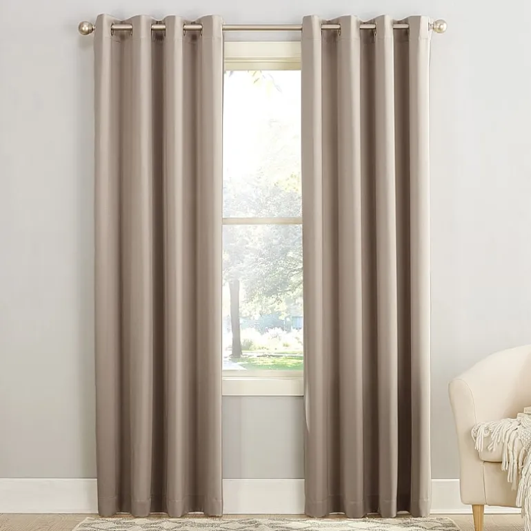 Sun Zero Emory Grommet Top Light-Filtering Single Curtain Panel