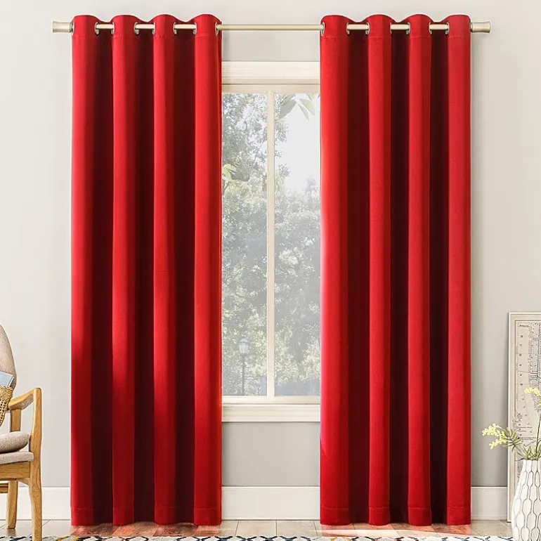 Sun Zero Emory Grommet Top Light-Filtering Single Curtain Panel