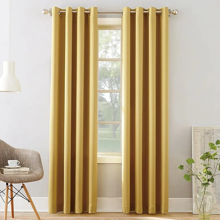 Sun Zero Emory Grommet Top Light-Filtering Single Curtain Panel