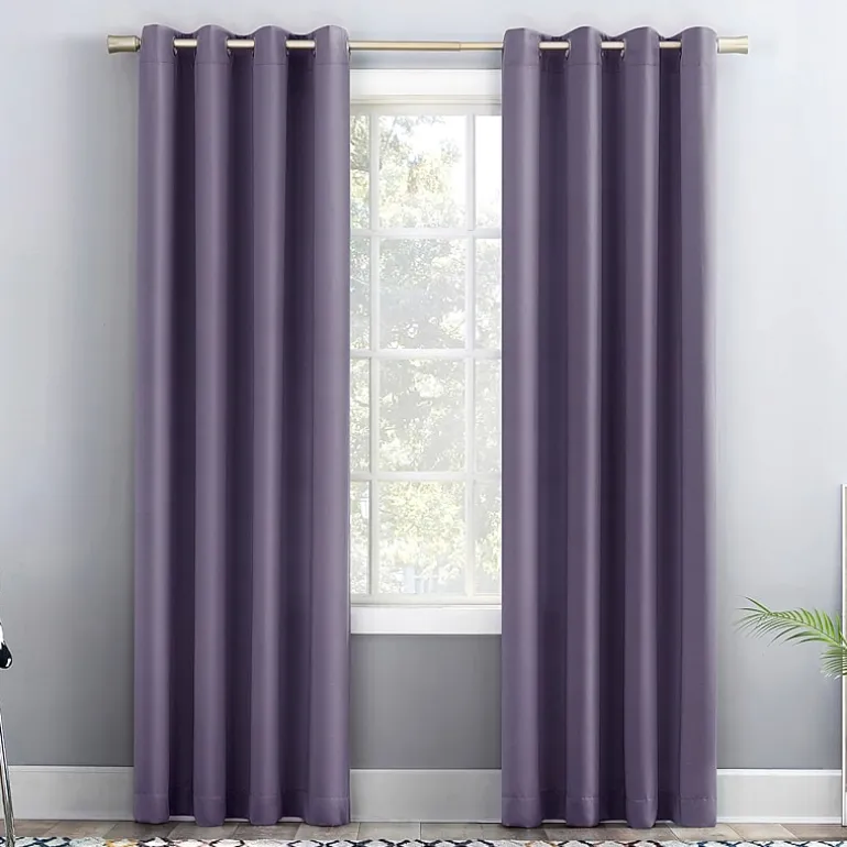 Sun Zero Emory Grommet Top Light-Filtering Single Curtain Panel