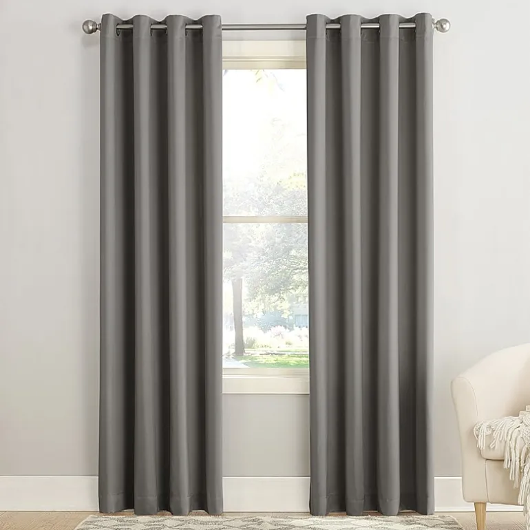 Sun Zero Emory Grommet Top Light-Filtering Single Curtain Panel