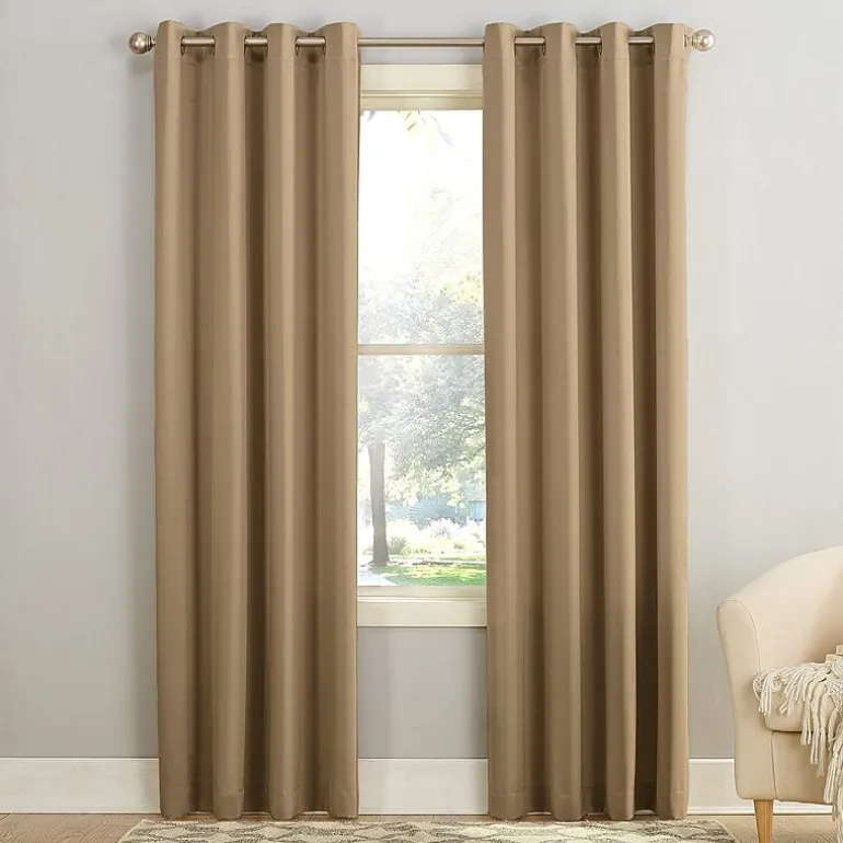 Sun Zero Emory Grommet Top Light-Filtering Single Curtain Panel