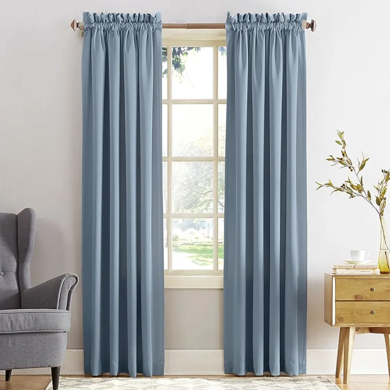 Sun Zero Emory Rod Pocket Energy Saving Light-Filtering Single Curtain Panel