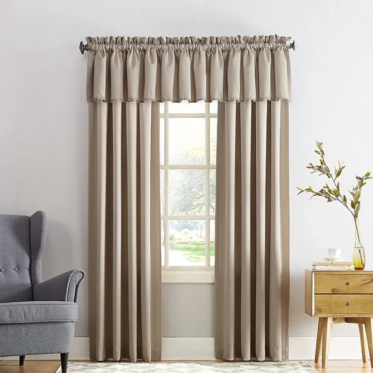 Sun Zero Emory Rod Pocket Energy Saving Light-Filtering Single Curtain Panel
