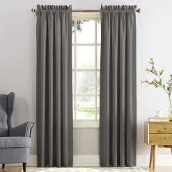 Sun Zero Emory Rod Pocket Energy Saving Light-Filtering Single Curtain Panel