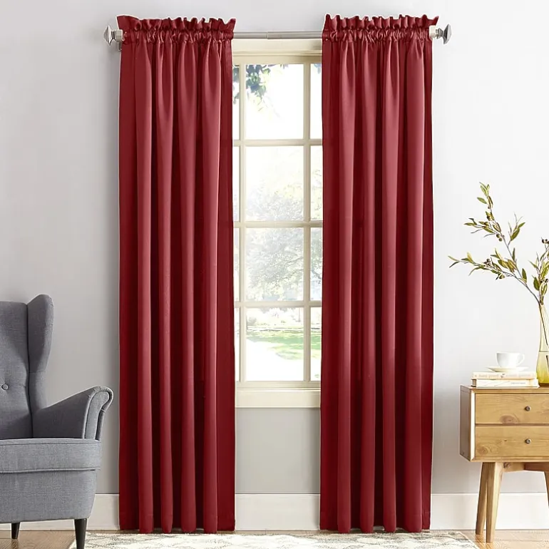 Sun Zero Emory Rod Pocket Energy Saving Light-Filtering Single Curtain Panel