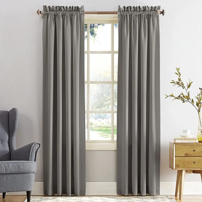 Sun Zero Emory Rod Pocket Energy Saving Light-Filtering Single Curtain Panel