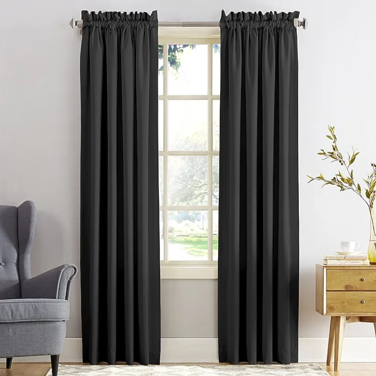 Sun Zero Emory Rod Pocket Energy Saving Light-Filtering Single Curtain Panel