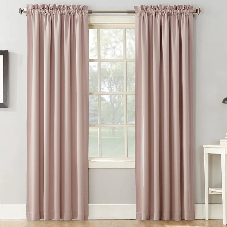 Sun Zero Emory Rod Pocket Energy Saving Light-Filtering Single Curtain Panel
