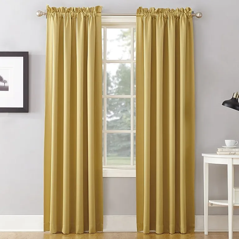 Sun Zero Emory Rod Pocket Energy Saving Light-Filtering Single Curtain Panel