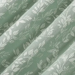 Sun Zero Estelle Foliage Woven Back Tab Light-Filtering Set of 2 Curtain Panel