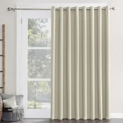 Sun Zero Evan Blackout Grommet Top Single Patio Door Curtain