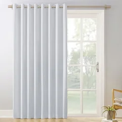 Sun Zero Evan Blackout Grommet Top Single Patio Door Curtain