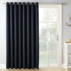 Sun Zero Evan Blackout Grommet Top Single Patio Door Curtain