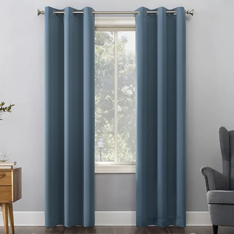 Sun Zero Evan Grommet Top Energy Saving Blackout Single Curtain Panel