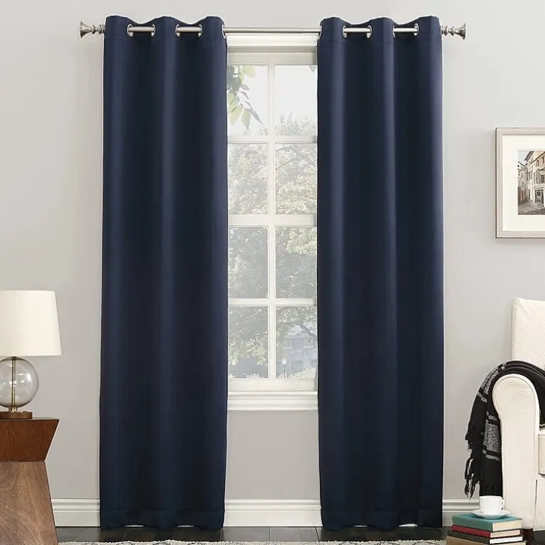 Sun Zero Evan Grommet Top Energy Saving Blackout Single Curtain Panel