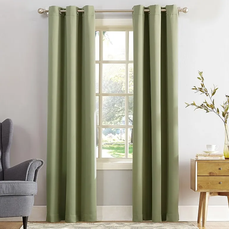 Sun Zero Evan Grommet Top Energy Saving Blackout Single Curtain Panel