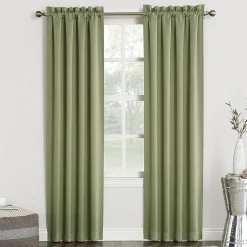 Sun Zero Evan Rod Pocket Energy Saving Blackout Single Curtain Panel