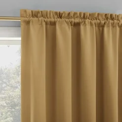 Sun Zero Evan Rod Pocket Energy Saving Blackout Single Curtain Panel