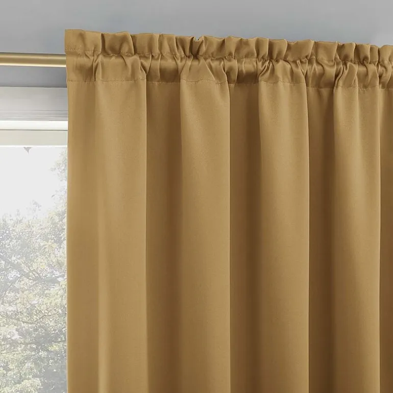 Sun Zero Evan Rod Pocket Energy Saving Blackout Single Curtain Panel