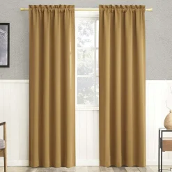 Sun Zero Evan Rod Pocket Energy Saving Blackout Single Curtain Panel