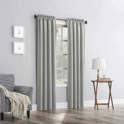 Sun Zero Evan Rod Pocket Energy Saving Blackout Single Curtain Panel