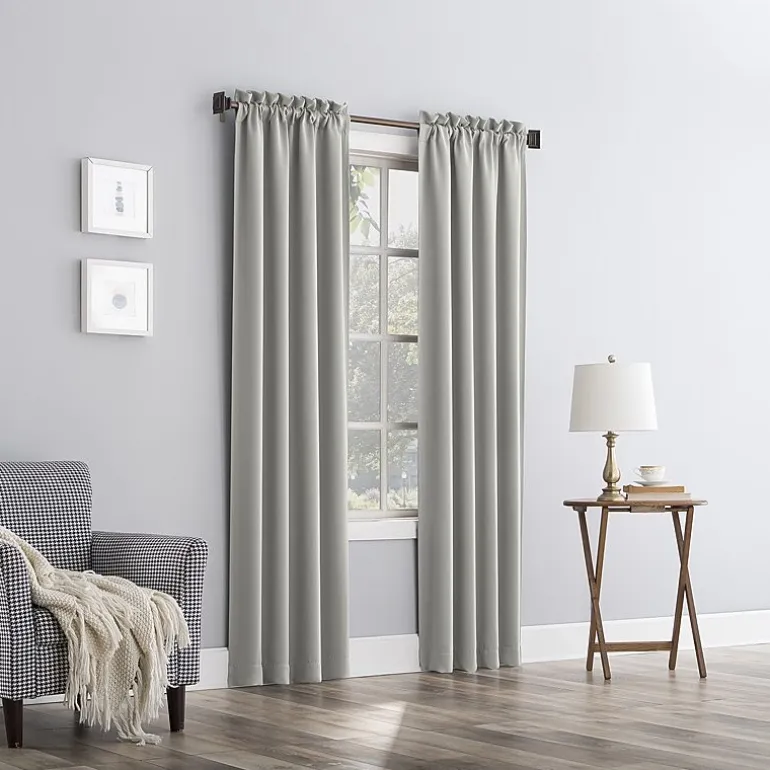Sun Zero Evan Rod Pocket Energy Saving Blackout Single Curtain Panel
