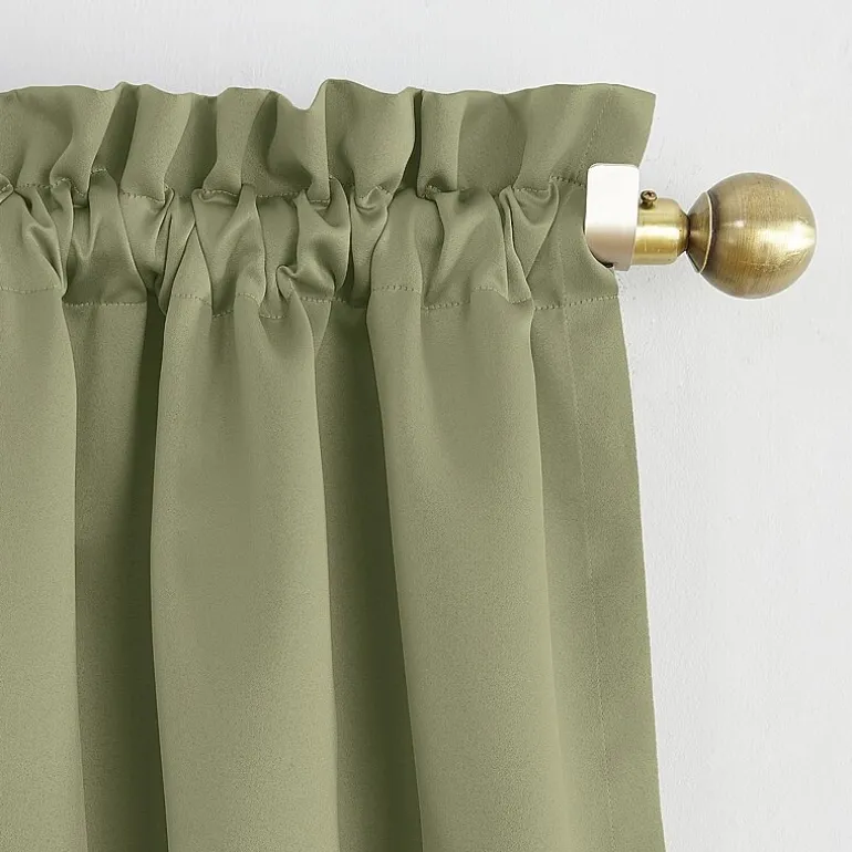 Sun Zero Evan Rod Pocket Energy Saving Blackout Single Curtain Panel