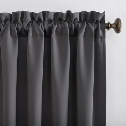 Sun Zero Evan Rod Pocket Energy Saving Blackout Single Curtain Panel