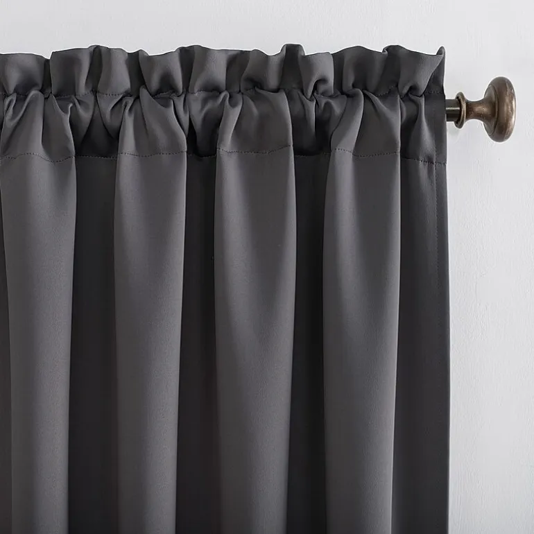 Sun Zero Evan Rod Pocket Energy Saving Blackout Single Curtain Panel