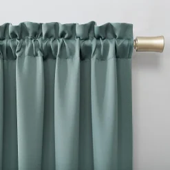 Sun Zero Evan Rod Pocket Energy Saving Blackout Single Curtain Panel