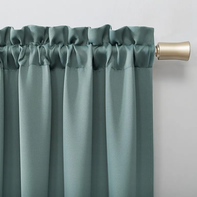 Sun Zero Evan Rod Pocket Energy Saving Blackout Single Curtain Panel
